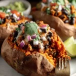 Turkey Taco Stuffed Sweet Potatoes with Black Beans First Image