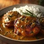 Smothered Chicken Thighs with Gravy First Image