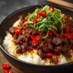 High Protein Crispy Chilli Beef Rice First Image