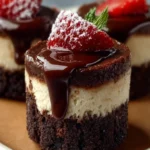 Brownie-Bottom Mini Cheesecakes First Image