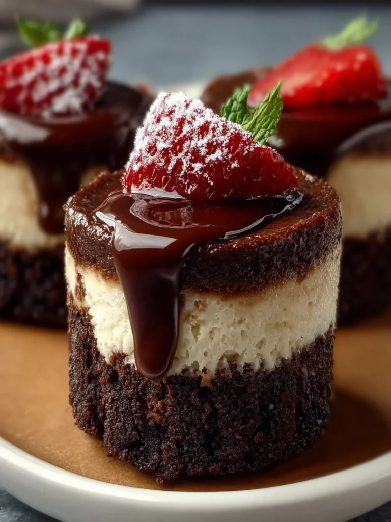 Brownie-Bottom Mini Cheesecakes First Image