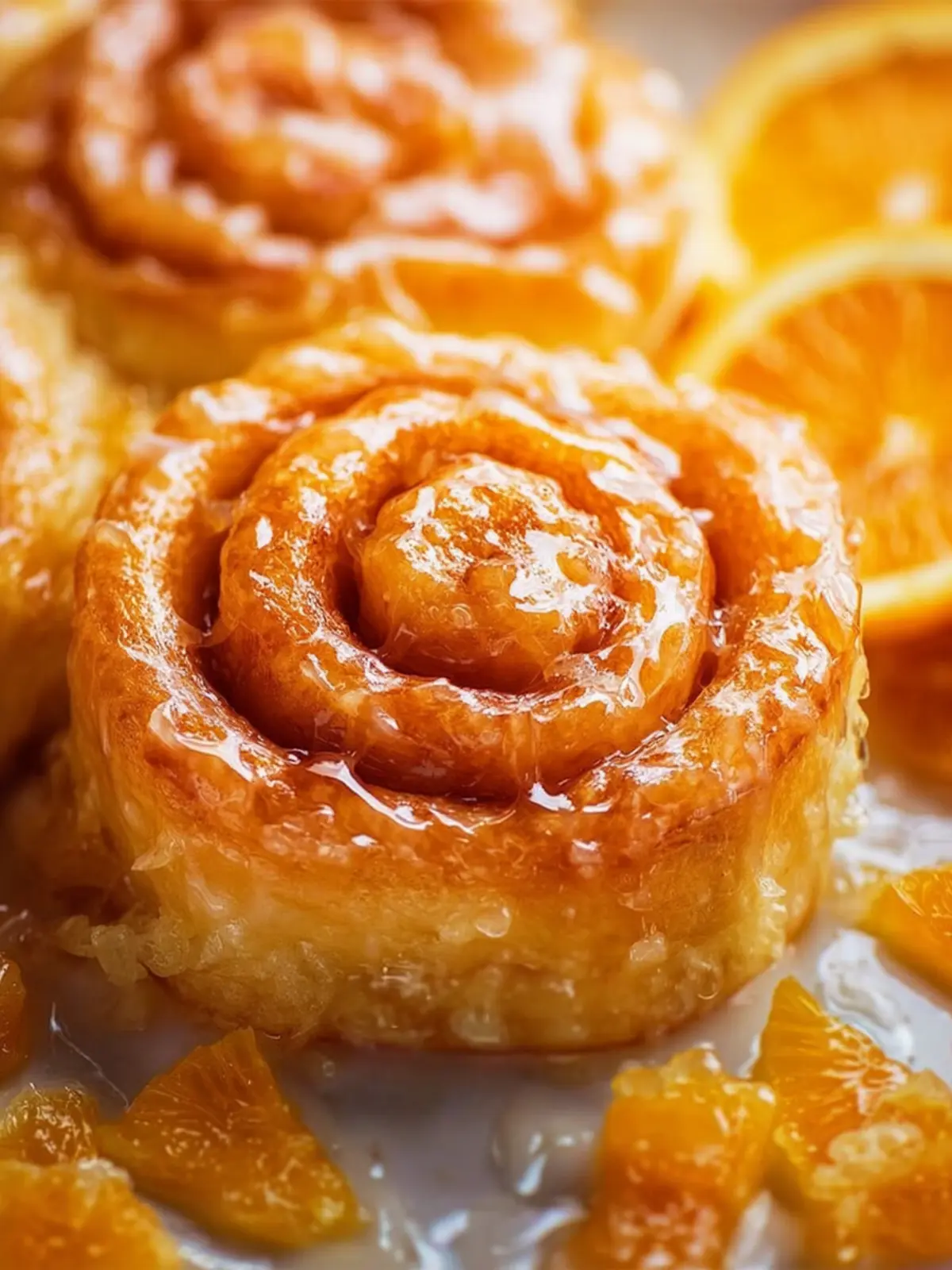 Homemade Glazed Orange Rolls First Image