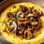 Creamy Garlic Polenta With Mushrooms First Image