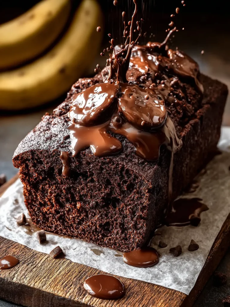 Indulgent Double Chocolate Banana Bread Recipe Delight First Image