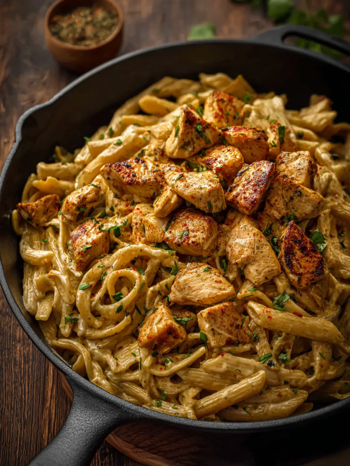 One Pot Creamy Cajun Ranch Chicken Pasta First Image