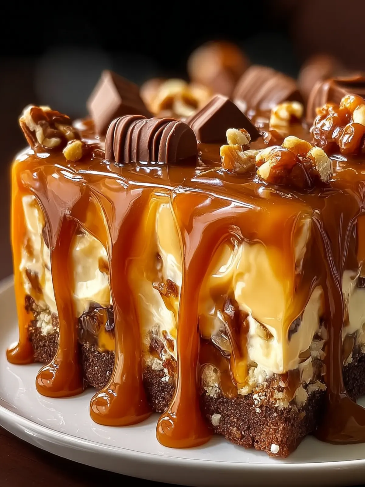 Caramel Turtle Poke Cake First Image