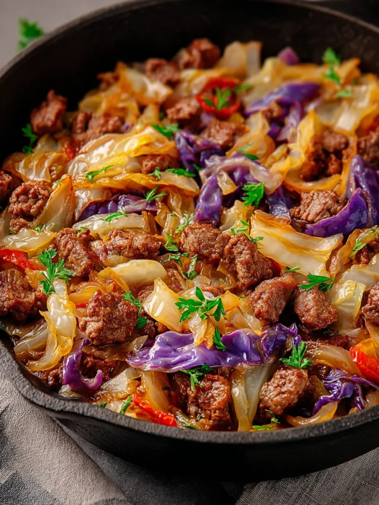 Beef and Cabbage Skillet First Image