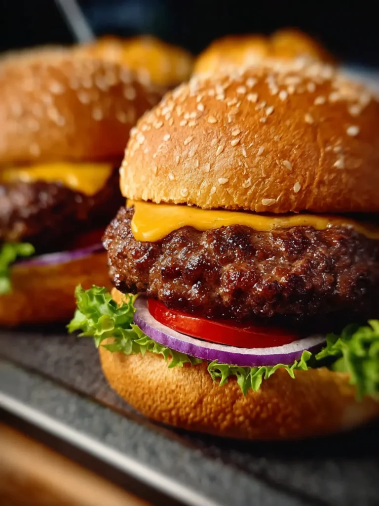 Juicy Air Fryer Burgers First Image
