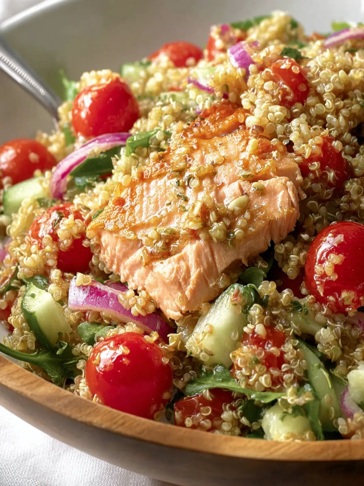 Salmon and Quinoa Salad with Lemon Vinaigrette First Image