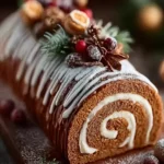 Gingerbread Yule Log Cake First Image