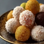 Sweet Chickpea Flour Balls Truffles First Image