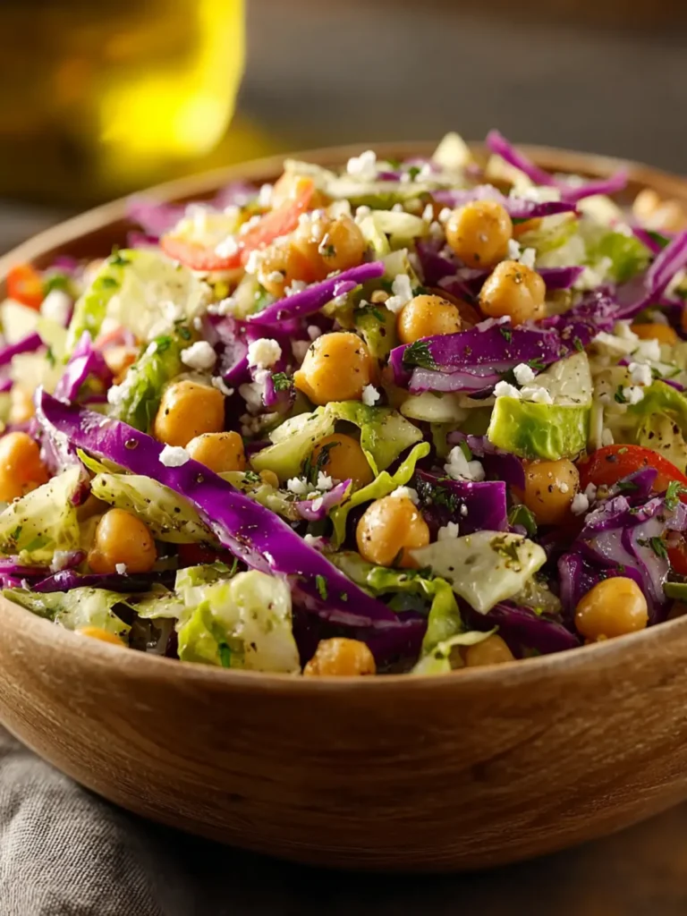 Healthy Chopped Chickpea and Cabbage Salad First Image