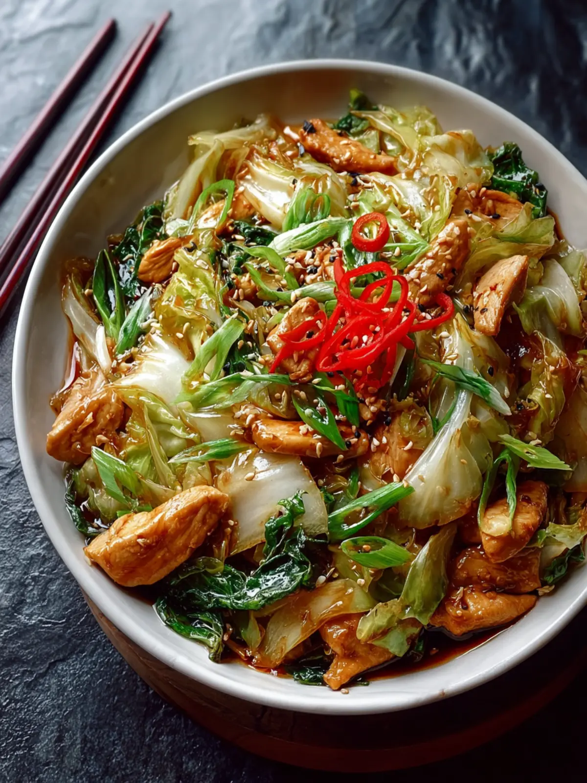 Easy Chinese Chicken Cabbage Stir Fry First Image