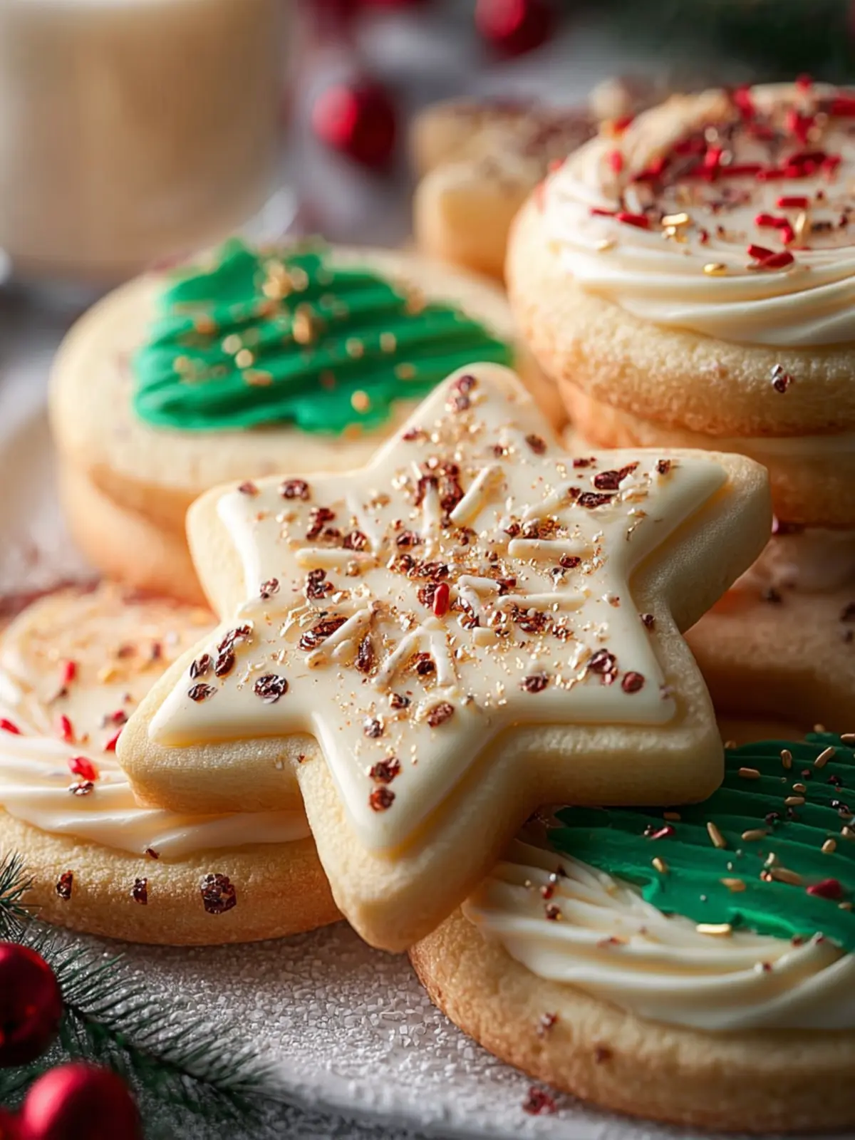 Christmas Eggnog Sugar Cookies First Image