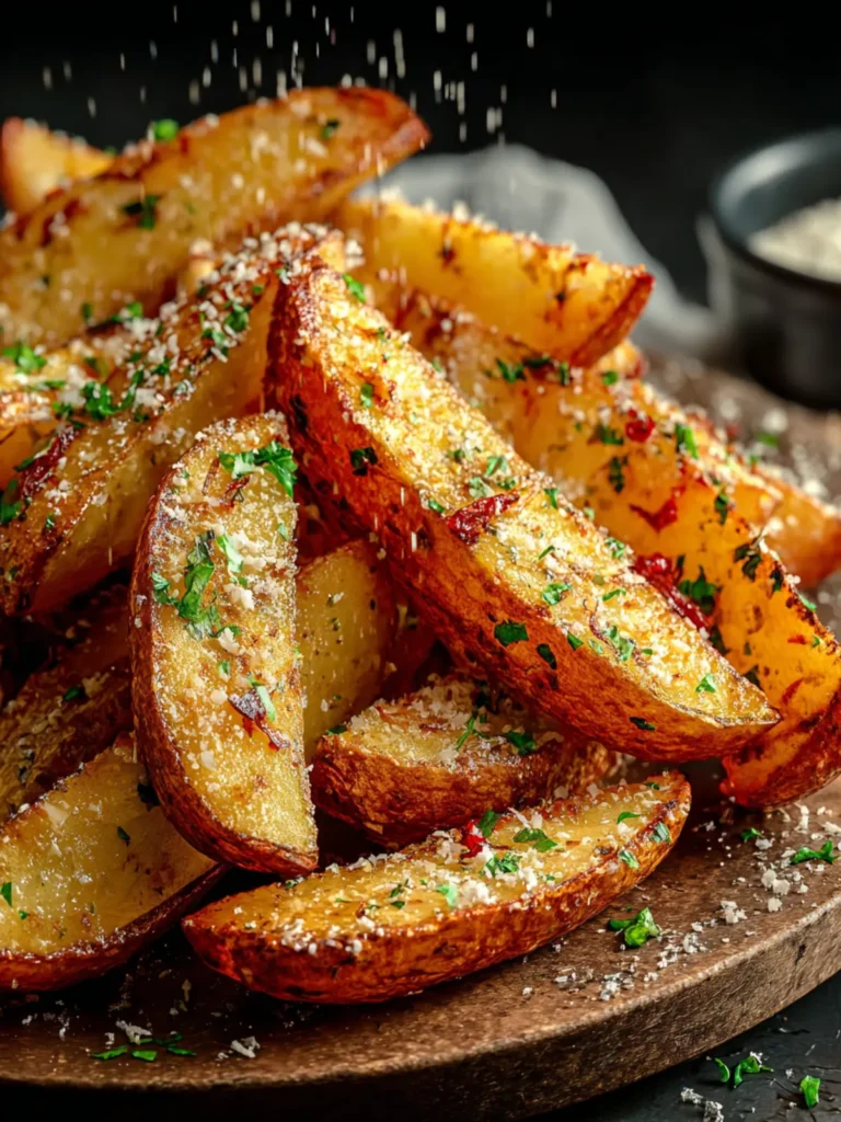 Garlic Parmesan Potato Wedges Recipe First Image
