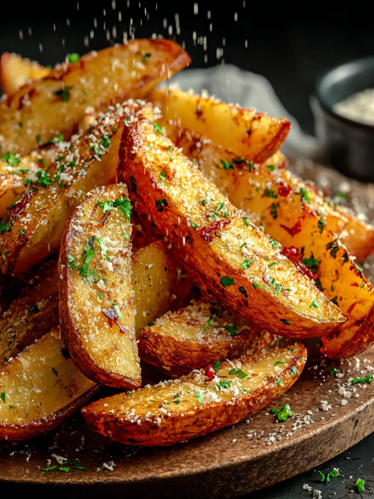 Garlic Parmesan Potato Wedges Recipe First Image