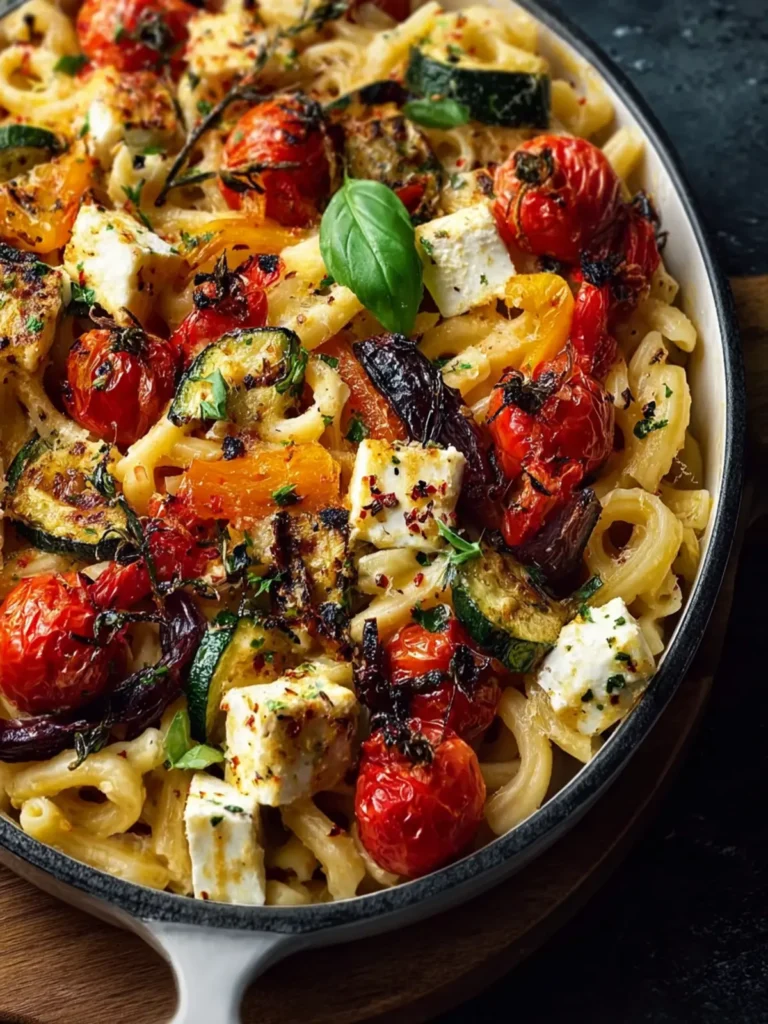 Baked Feta Pasta with Vegetables First Image