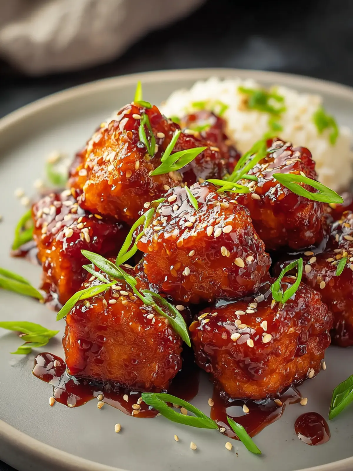 Sticky Honey-Garlic Glazed Salmon Nuggets First Image