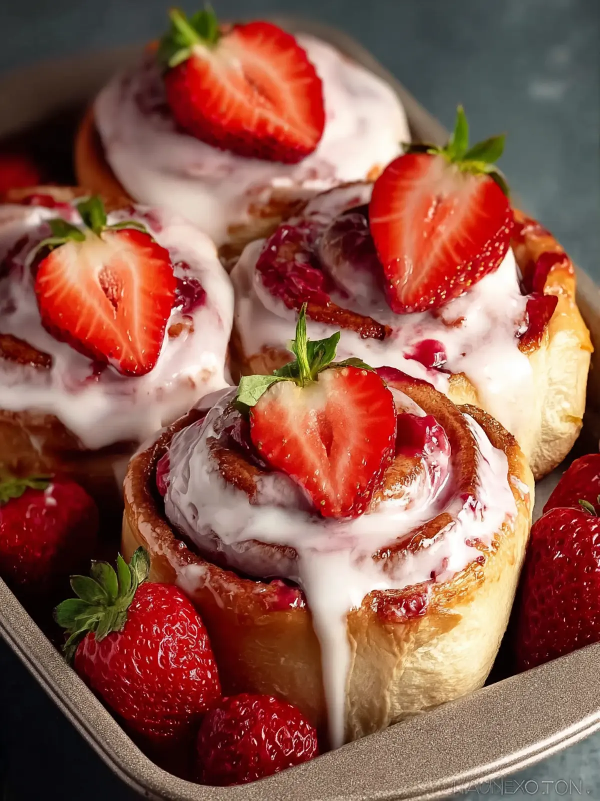 Strawberry Cinnamon Rolls First Image