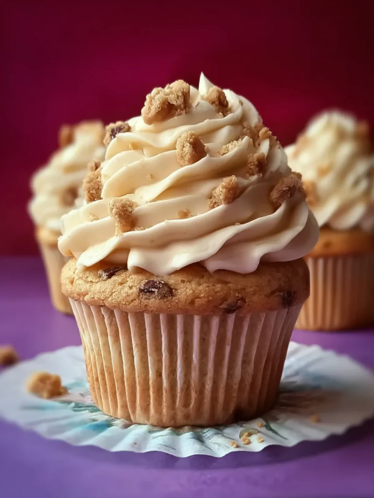 White Chocolate Cookie Dough Cupcakes First Image