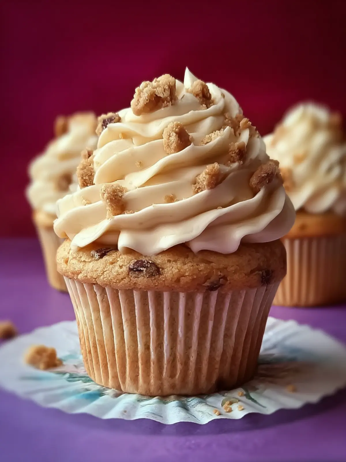 White Chocolate Cookie Dough Cupcakes First Image