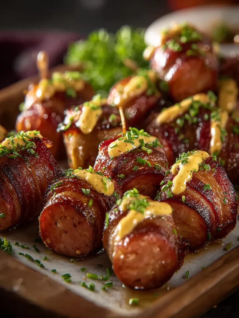 Mustard Hasselback Kielbasa Bites First Image