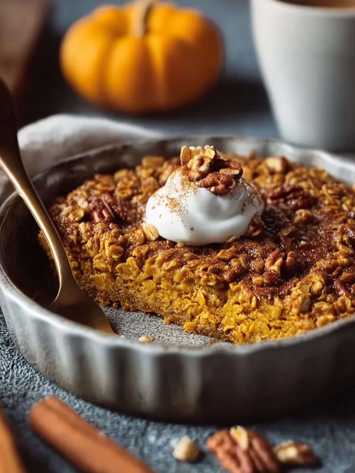 Pumpkin Pie Baked Oatmeal First Image