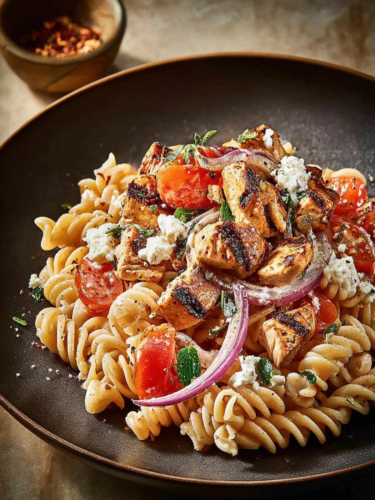 Greek Chicken Gyro Pasta Recipe First Image