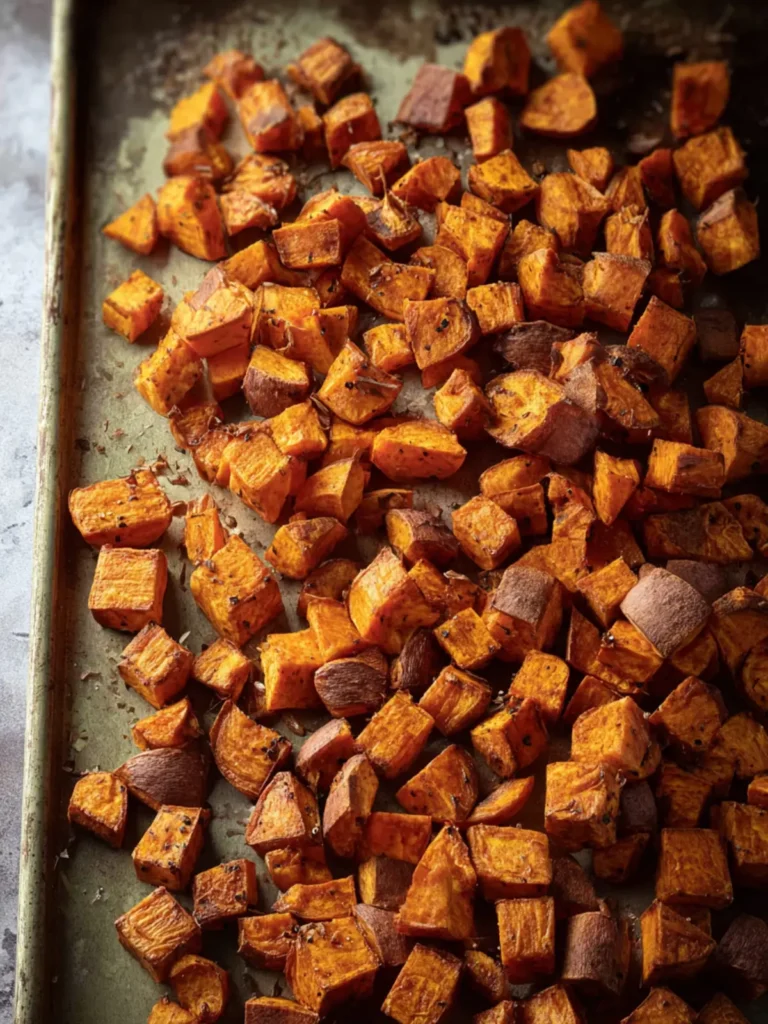 Roasted Diced Sweet Potatoes First Image