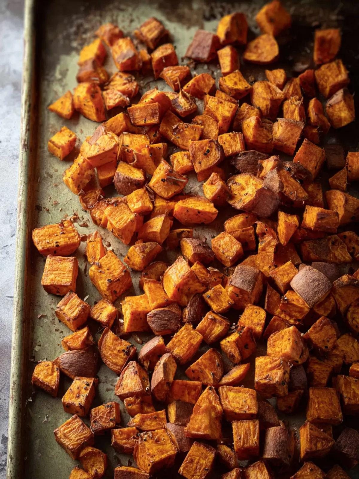Roasted Diced Sweet Potatoes First Image