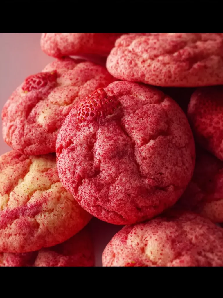 Strawberry Cake Mix Cookies First Image