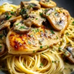 Chicken Piccata with Pasta & Mushrooms Recipe First Image