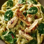 Creamy Chicken Pesto Pasta with Spinach First Image
